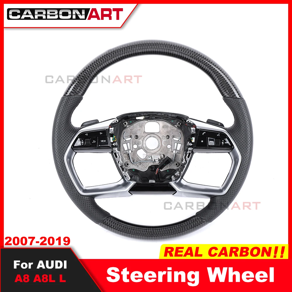 

Рулевое колесо из углеродного волокна для audi A8 A8L LED, рулевое колесо из углеродного волокна под заказ