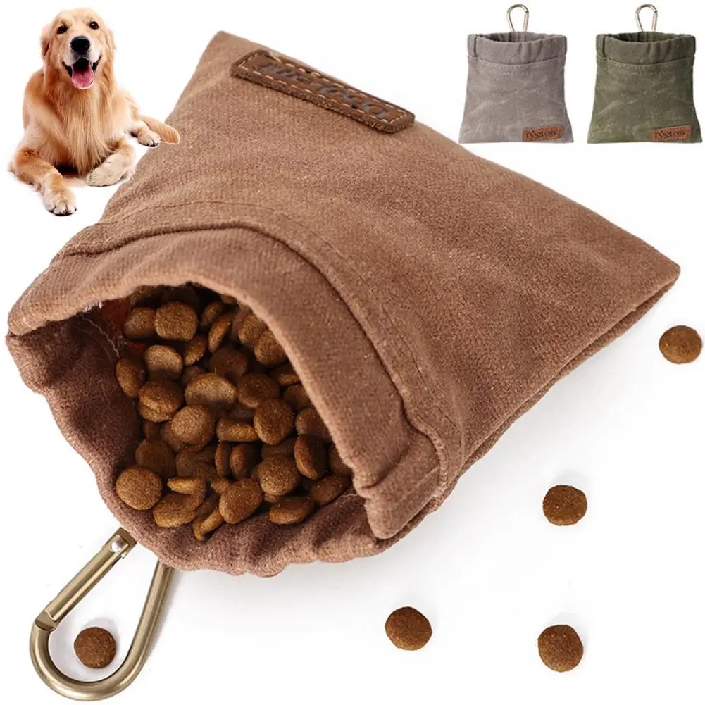 Dog Treat Bag Portable Reflective Outdoor Dog Treat Pouch for Training Feeding Bag Detachable Pet Trainer Waist Supplies