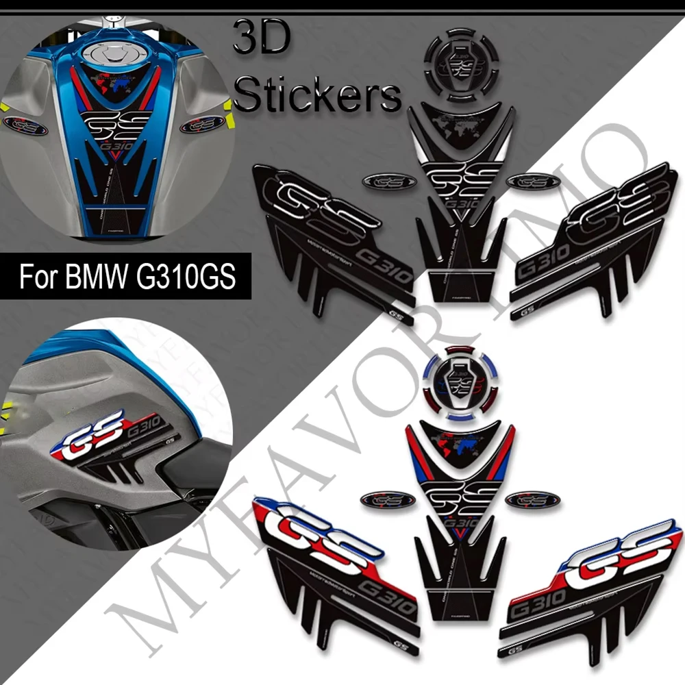 Motorcycle Tank Pad Gas Fuel Oil Knee Stickers Decals Protector For BMW G 310 GS G310GS G310 ...