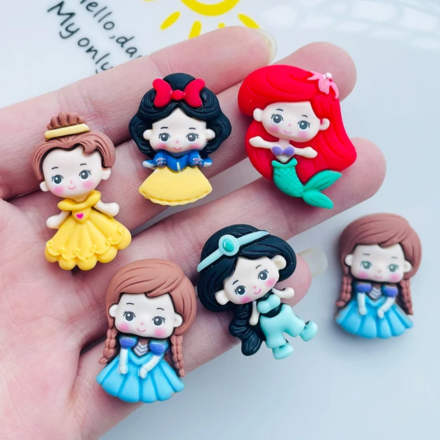 Mixed 10Pcs New Cute Princess Series Flat Back Resin Girl scrapbook  embellishments DIY Jewelry Craft Decorative Accessories - AliExpress