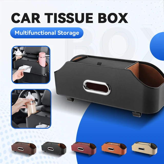 Car Multifunctional Tissue Box Cup Holder Auto Seat Back Storage Box  Accessories For Mercedes Benz Class-V Class-G GLA - AliExpress