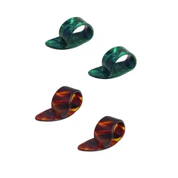 Celluloid Thumb & Finger Guitar Picks Set - Premium Instrument Accessories for Enhanced Playing Experience (4Pcs)
