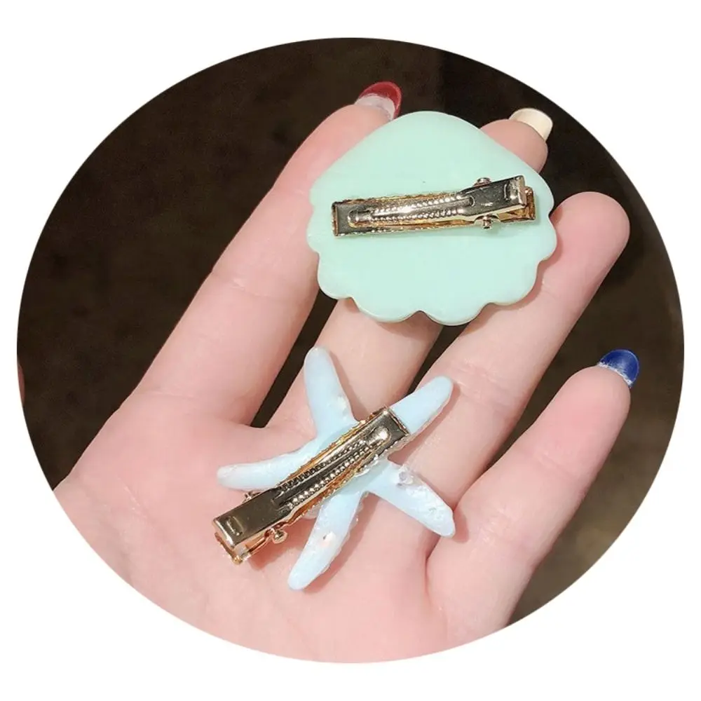 Süße Seestern Muschel Haars pangen Ozean Serie künstliche Haarnadeln Haarschmuck Prinzessin Kopfschmuck Knall Clip Strand – Detail 13