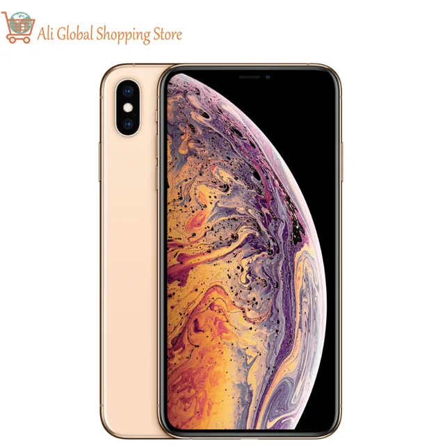 Original Unlocked iPhone XS Max Mobile Phone 64/256/512GB ROM 6.5 Inch OLED A12 12MP Dual Camera Face ID 4G Smartphone