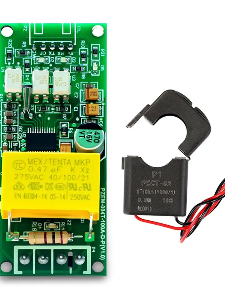 PZEM-004T 100A AC 80-260V Digital Voltmeter Ammeter Wattmeter Digital Multifunctional Test Pulse Communication TTL Serial Module image 7