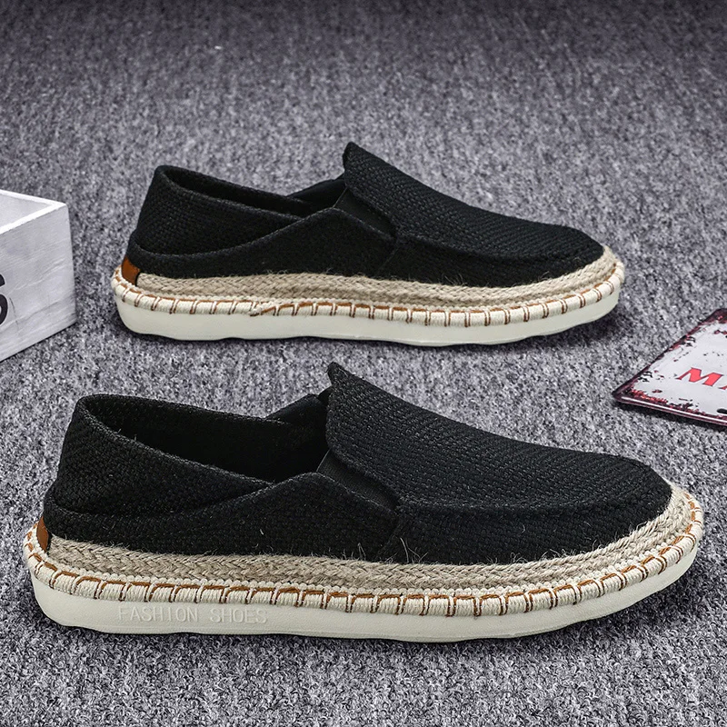 Fashion Breathable Slip-on Cloth Shoes Men Loafers Summer Slippers Lazy Shoes Size 39-44 4
