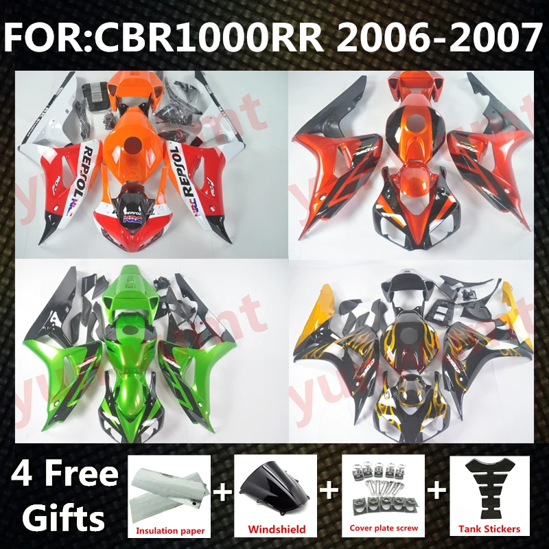 

NEW Abs Motorcycle Whole Fairings kit fit for HONDA CBR1000RR CBR1000 06 07 CBR 1000RR 2006 2007 Bodywork full Fairing kit zxmt