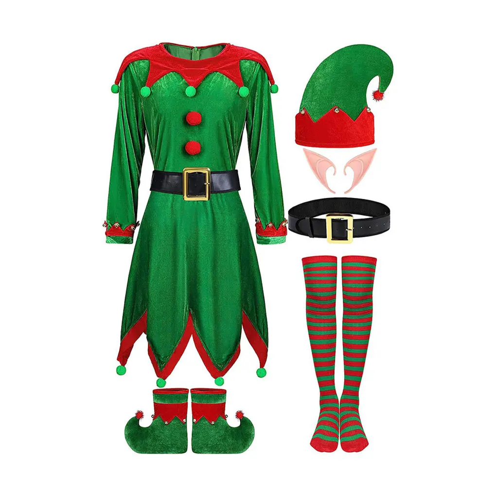 Lightweight And Comfortable Santa Claus Costume For Women Women Christmas Elf Costume Set