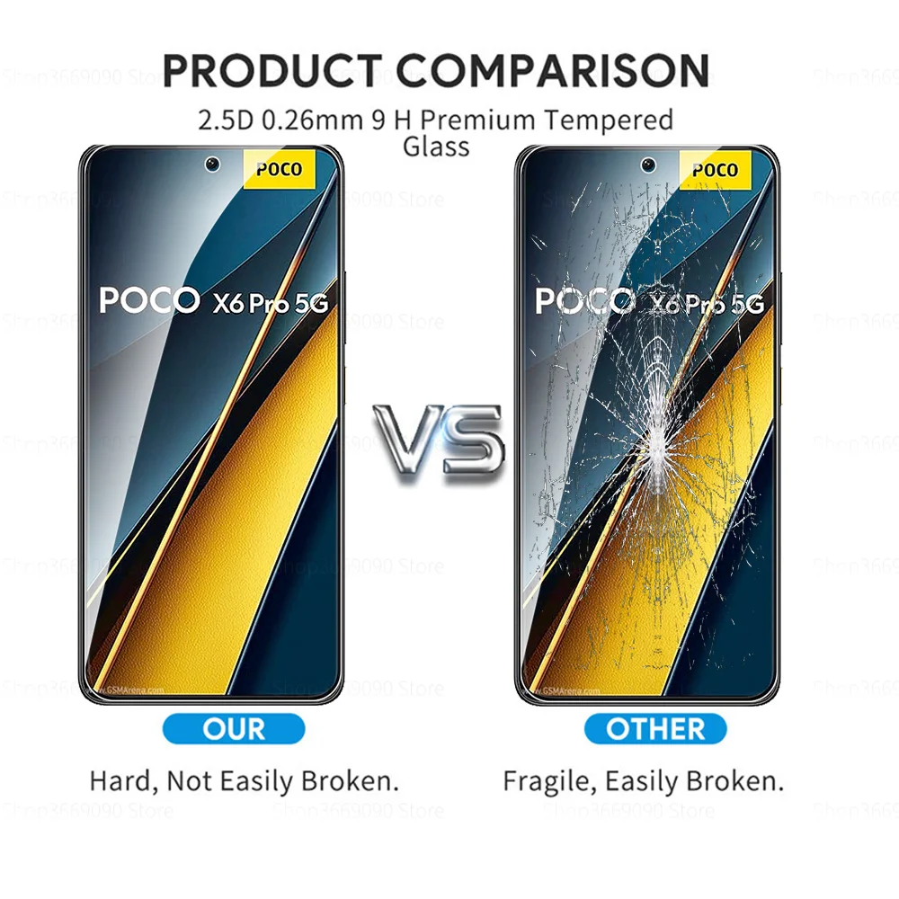 6in1 Protective Glass Case For Xiaomi Poco X6 Pro 5G Tempered Glass Poko Little X 6 X6Pro PocoX7Pro Camera Protector Cover Film phone case camera lens protector case camera protector case phone protector cover camera lens case