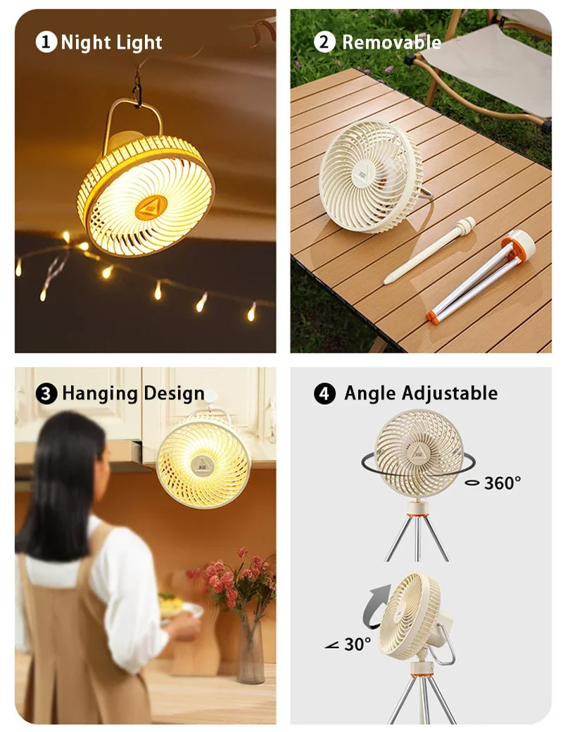 outdoor camping fan com luz noturna power 01