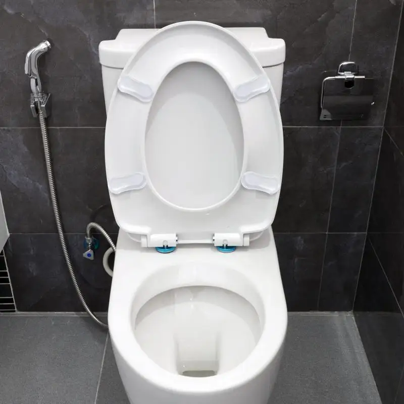 4pcs Toilet Seat Bumper Shockproof Pads Home Hygienic Replacement Parts Bathroom Universal Silicone Strong Adhesive Protective