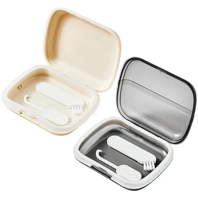 

Retainer Case Portable Orthodontic Retainer Braces Box Plastic Teeth Container Leakproof Mouth Guard Braces Dentures Organizer