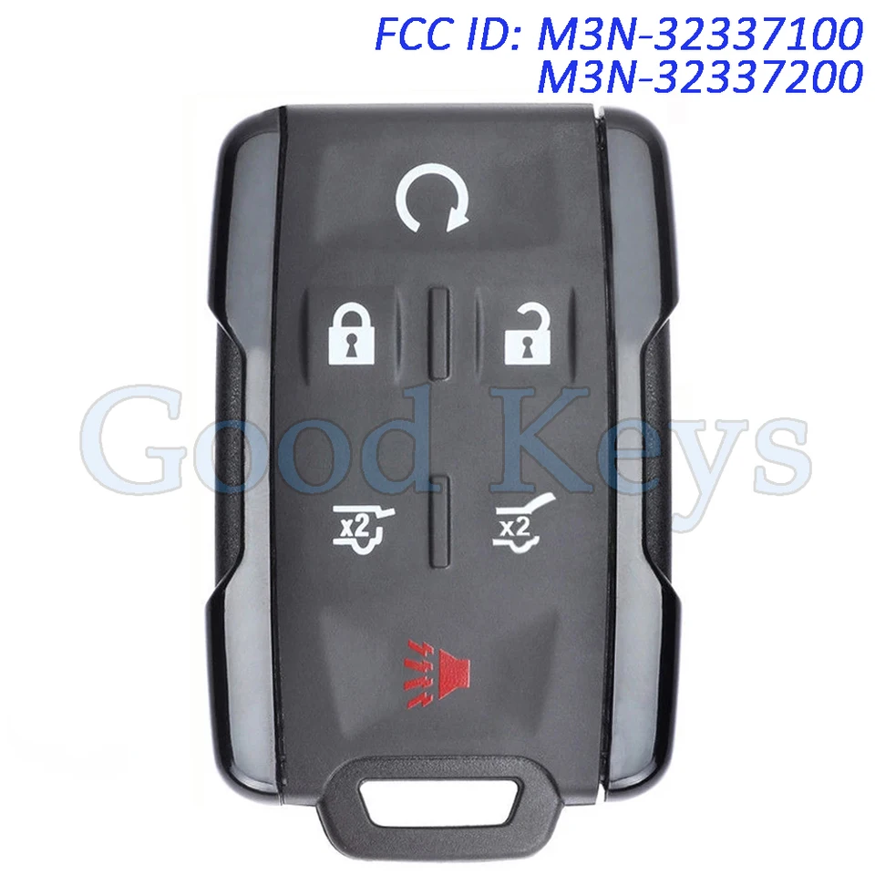 Replacement Remote Key Fob For Chevy Tahoe (2015-2020) - Black, Needs Programming