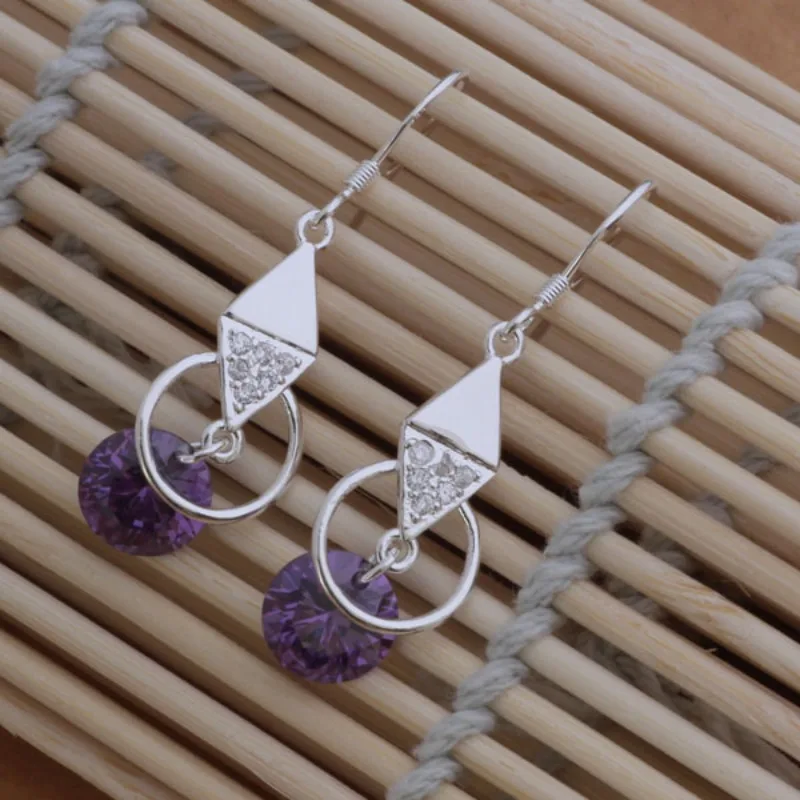 925 Sterling Silver Earrings Simple for Women Wedding Engagement Fine Jewelry Fashion Luxury Zircon Gifts Earrings High Quality - 5