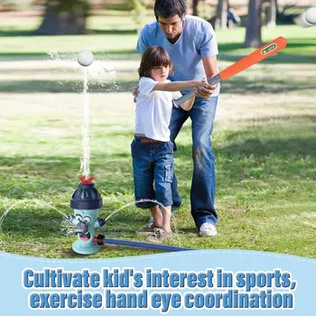 Water Sprinkler For Kids Water Spray Baseball Ball Game Set Water Spray Toy With 4 Water Spray Modes Summer Outdoor Yard Water 5