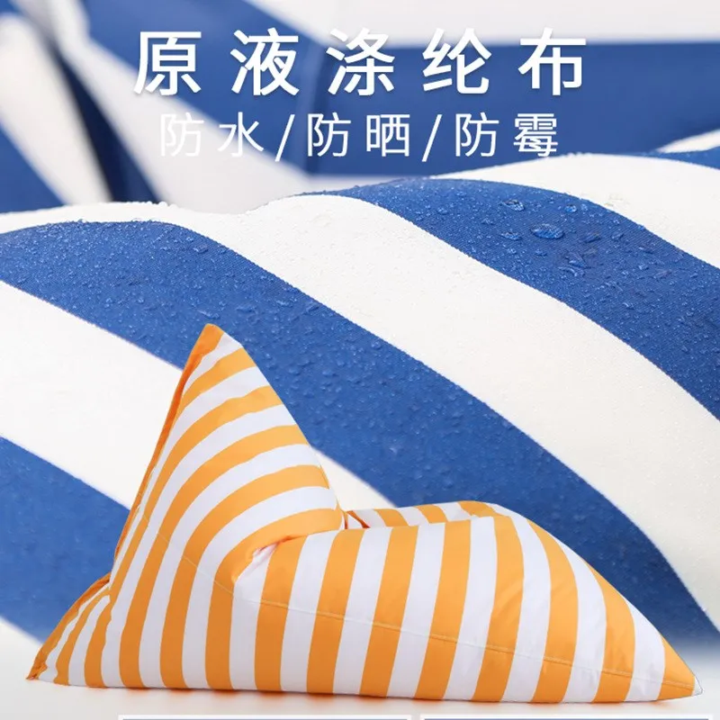 Outdoor beach lazy sofa waterproof striped triangular bean bag