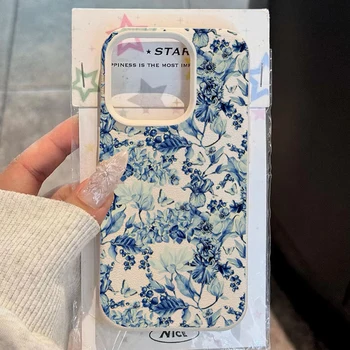 Blue And White Porcelain Flower Design Phone Case For iPhone 17 Pro 16 15 14 Plus 13 12 11 Pro Max 16E 17Air X XR XS Max Cover 1