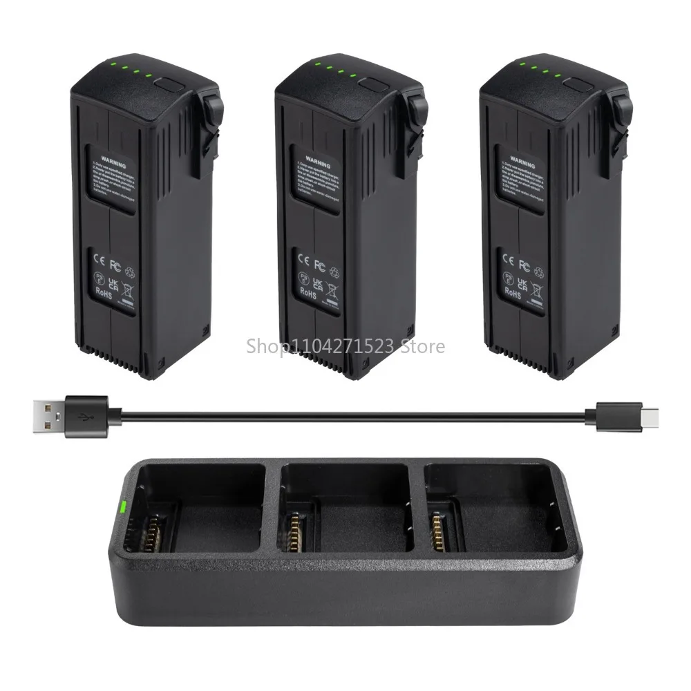 Lot 3 Batteries 5000mAh + Chargeur pour DJI Mavic 3 Pro