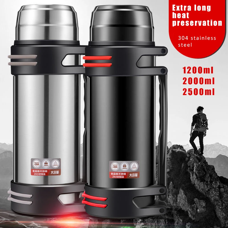 

Efficient Insulation Thermos Travel Hiking Office Stainless Steel Thermo Cup Leakproof Portable High Capacity Coffee Vacuum Cup