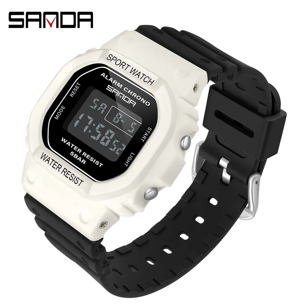 

Fashion Sanda Men Women's Watches Outdoor Waterproof Led Digital Watch For Female Clock Ladies Sport Wristwatch Relogio Feminino