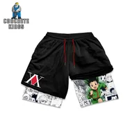 Anime Hunter X Hunter Gym Shorts Men 2 In 1 Quick Dry Performance Shorts Mesh Summer Bodybuilding Fitness Running Short Pants 1