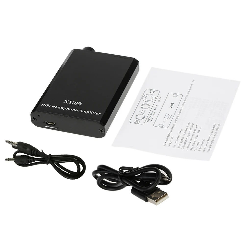 

XU09 Hi-Fi Headphone Amplifier Portable High-Quality Sound Amplifier Improver For iPhone 8 X MP3 MP4 Other 3.5mm Audio Devices