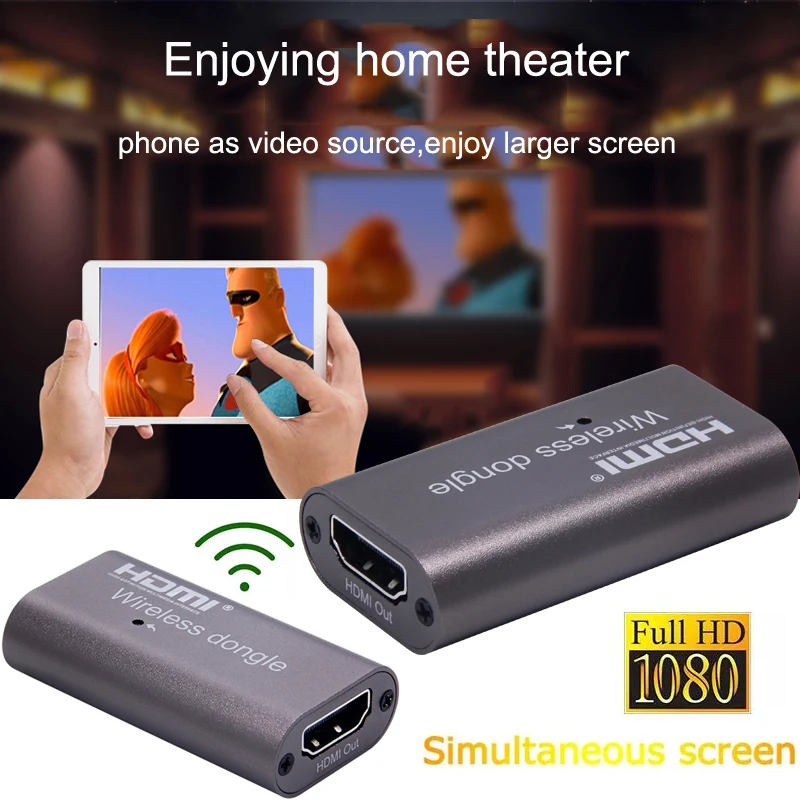 Беспроводной Wi-Fi HDMI адаптер для дисплея ТВ-приемник зеркальный экран на ТВ IPhone X 11