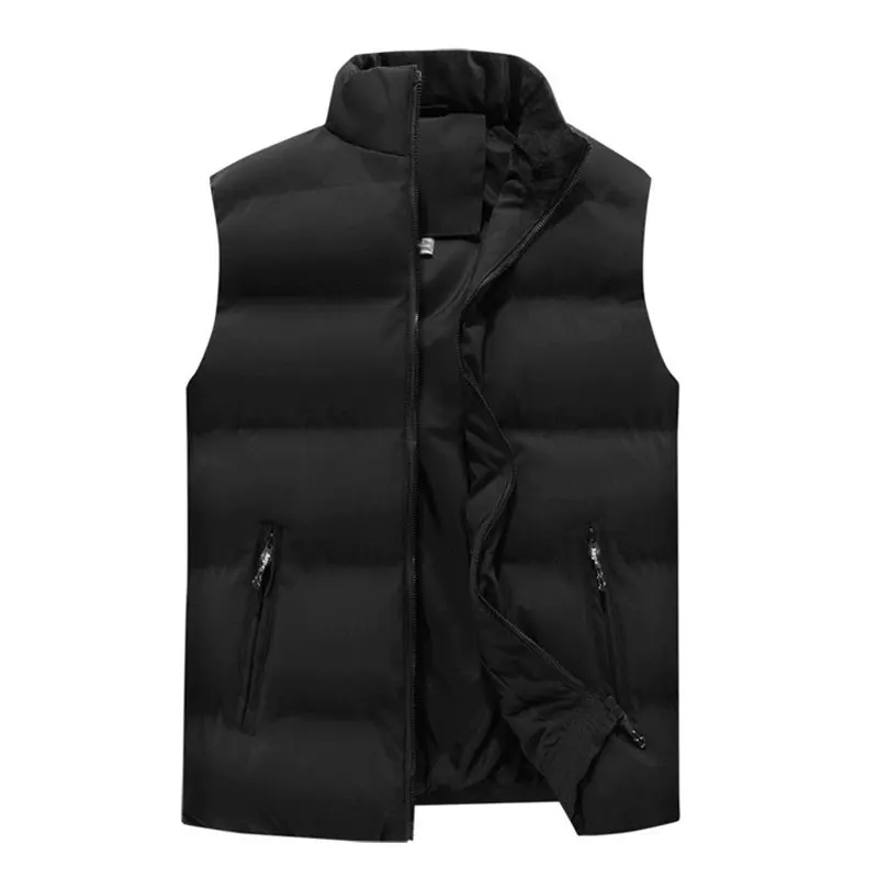 Winter Vest Men's Clothing Golf Padded Jacket Warm Waistcoat Windproof Light Vest Jacket Outdoor Sports Leisure Windbreak