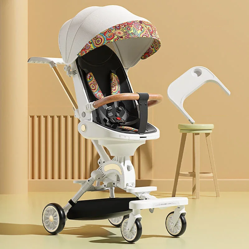 

New fashion Baby Stroller super lightweight travel folding stroller Can sit or lie down 360° rotation baby carriage with dinner