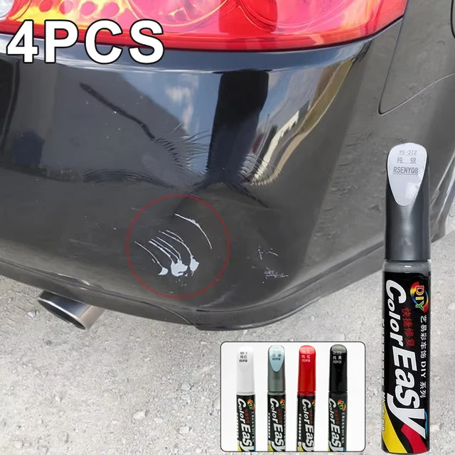 4 pezzi penna professionale per riparazione graffi auto penna per vernice per ritocco automatico per styling auto rimozione riempimento graffi cura della vernice per auto nero bianco 1