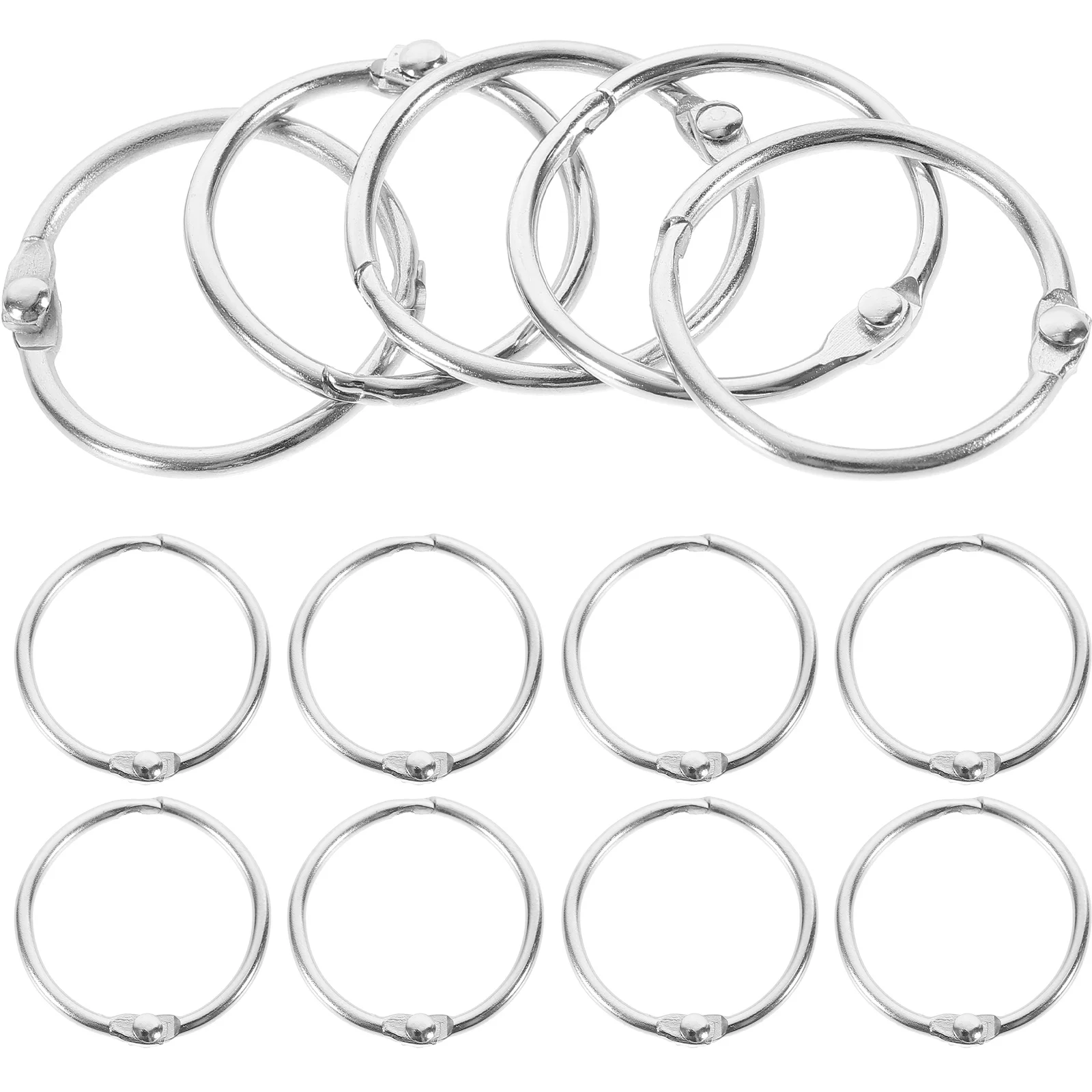 

Metal Binder Book Rings Loose Leaf Book Hoops Index Cards Album Binding Clip Hole Punch Calendar Circles Office Supplies