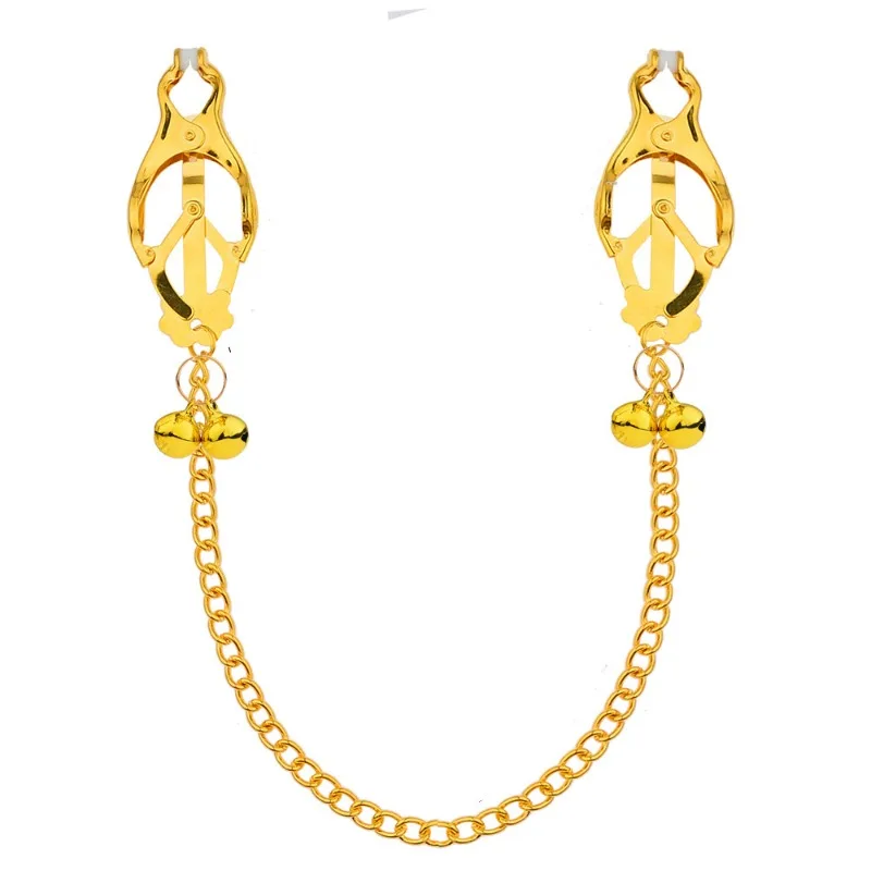 Pinze per capezzoli per adulti, giocattolo a doppia punta, pinze a farfalla in metallo, massaggio al seno, preliminari di coppia, accessori SM, articoli per adulti._voghion.com