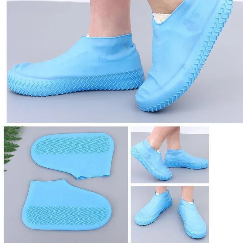 1 Pair Waterproof Shoe Covers Silicone Anti-Slip Rain Boots Unisex Sneakers Protector Outdoor Rainy Day Rain Shoe Cover shoe covers rain shoe covers silicone shoe covers rain shoe protector