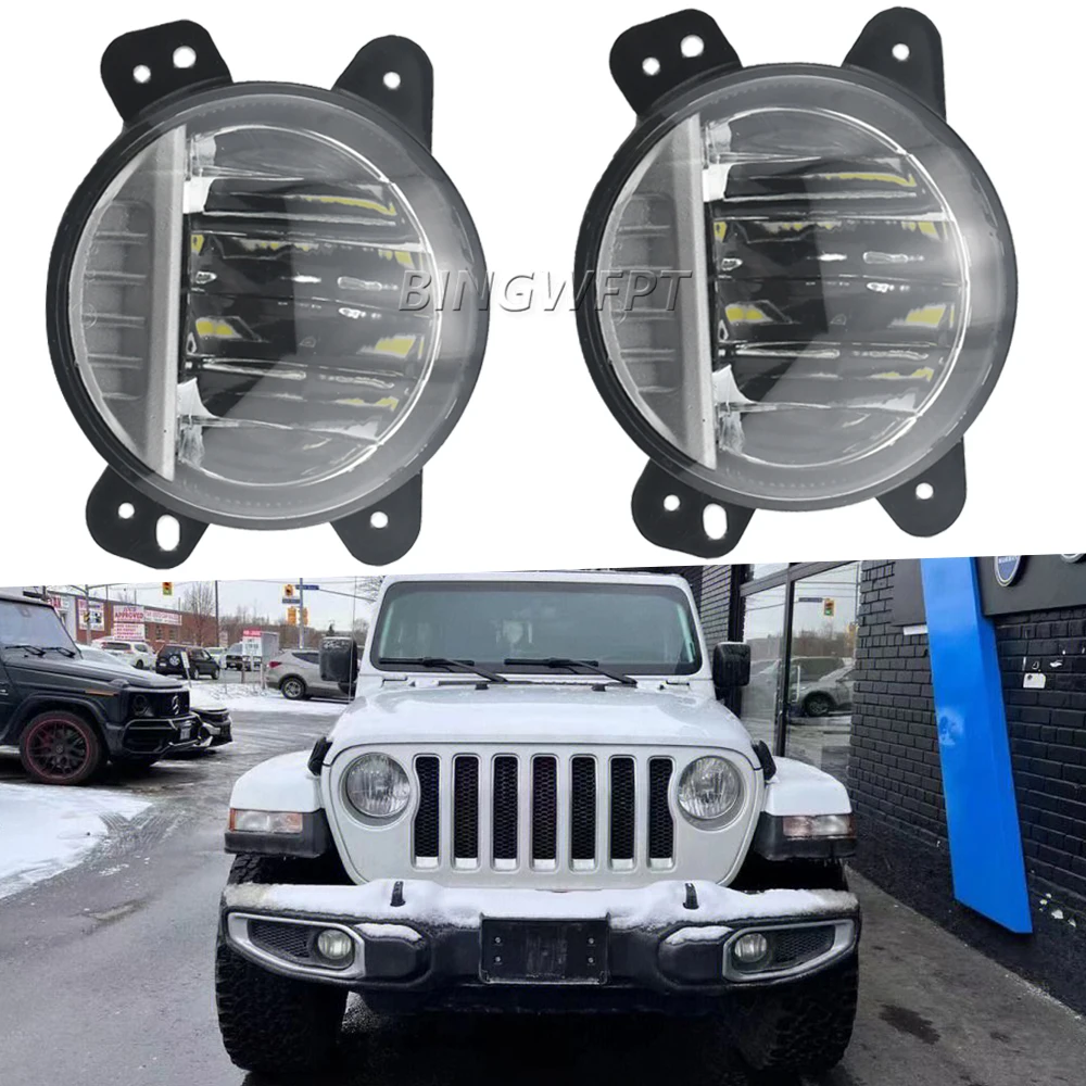 2 X Per Jeep Wrangler Jl Jlu Rubicon Sahara 2018-2019 Fendinebbia Fendinebbia Fari Fendinebbia