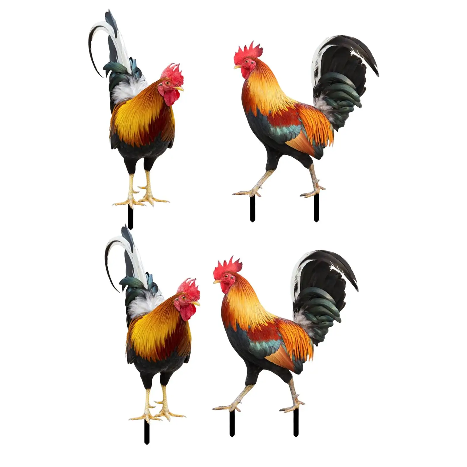 

Garden Stakes Rooster Animal Statue Decorative Stake Lifelike Yard Sign Decorative Acrylic Garden Decor for Courtyard Lawn Yard
