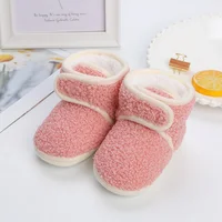 Baby Shoes for Girls Boys Winter Warm Newborn Boots Fashion Infant Plush Booties Soft Sole Anti-slip Toddler First Walkers Shoes 3
