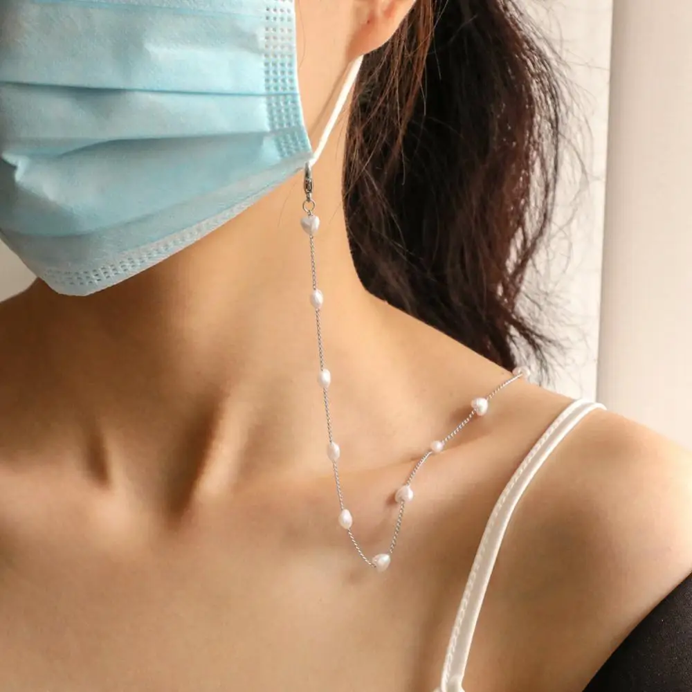 Description Picture 4 of item2~10PCS Pearl Mask Strap Beaded Glasses Chains Women Face Mask Lanyard Anti Slip Women's Neck Chain For Eyeglass Sunglasses