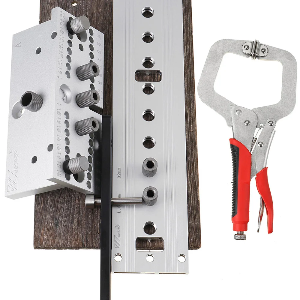 Aluminum Woodworking Hole Puncher Drill Guide for DIY Projects
