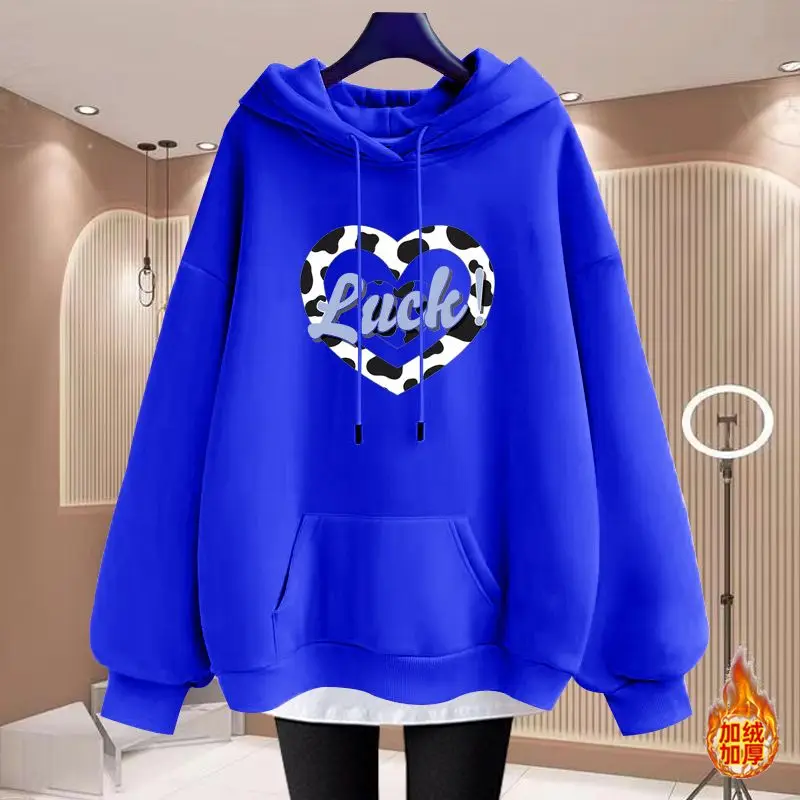 Autumn Winter New Pockets Patchwork Fake Two Pieces Tops Tees Long Sleeve Loose Hoodies Sweaters Casual Fashion Women Clothing