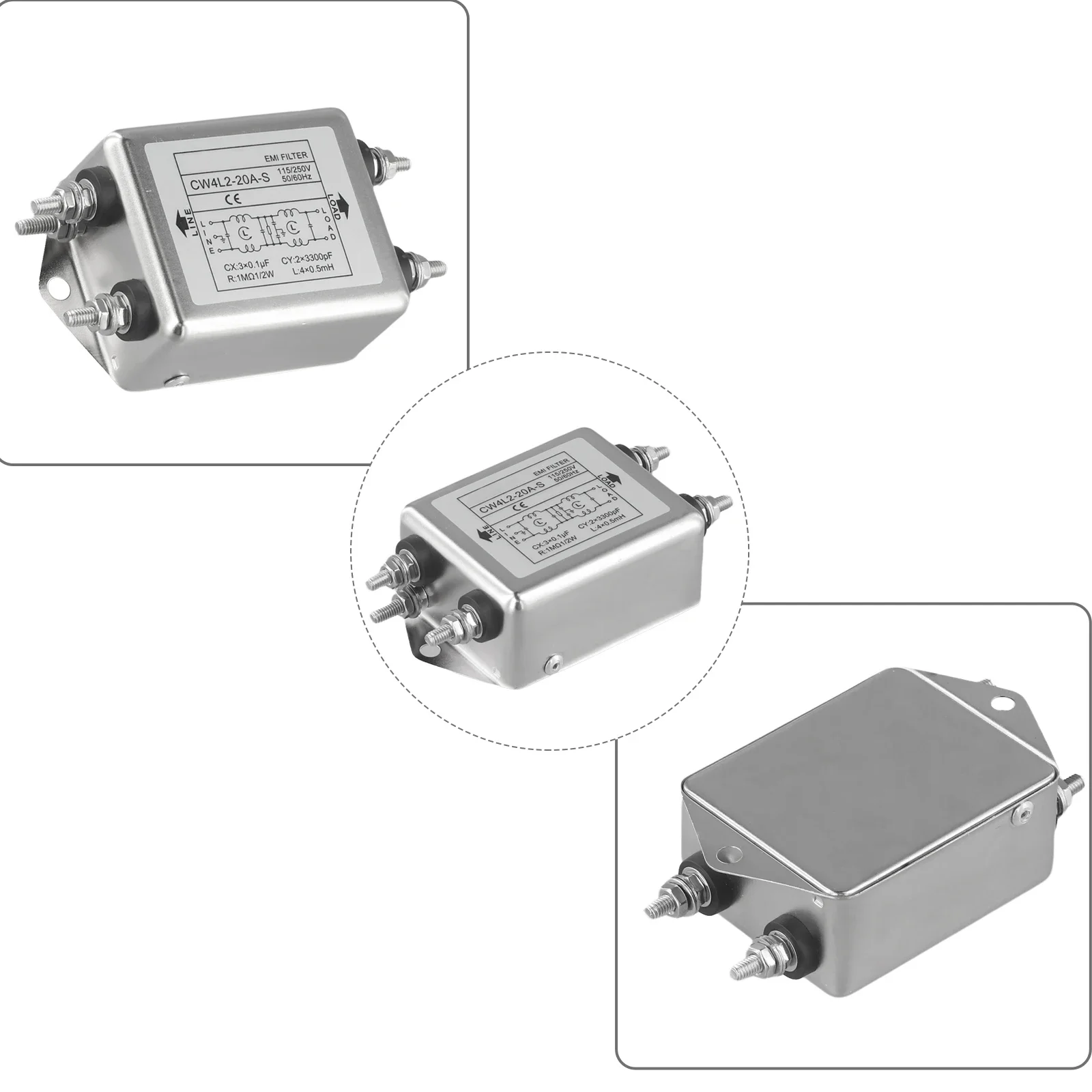 패션 전자 부품 전원 필터 전기 필터 115/250VAC 50/60Hz 최고의 브랜드의 새로운 버기 CW4L2-10A-S
