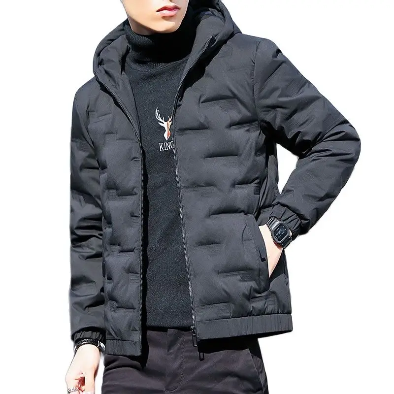 

Men's Hooded Winter Coat Warm Puffer Jacket Thicken Cotton Coat