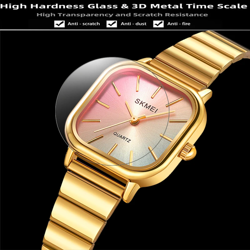 Skmei Women's Luxury Stainless Steel Bracelet Watch – Stylish Waterproof Quartz Analog Wristwatch