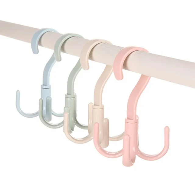 Four-Claw Hook Multi-Functional Multi-Purpose Movable Hook Rotatable Hanging Bag Hat Scarf Dormitory Storage Punch-Free 5