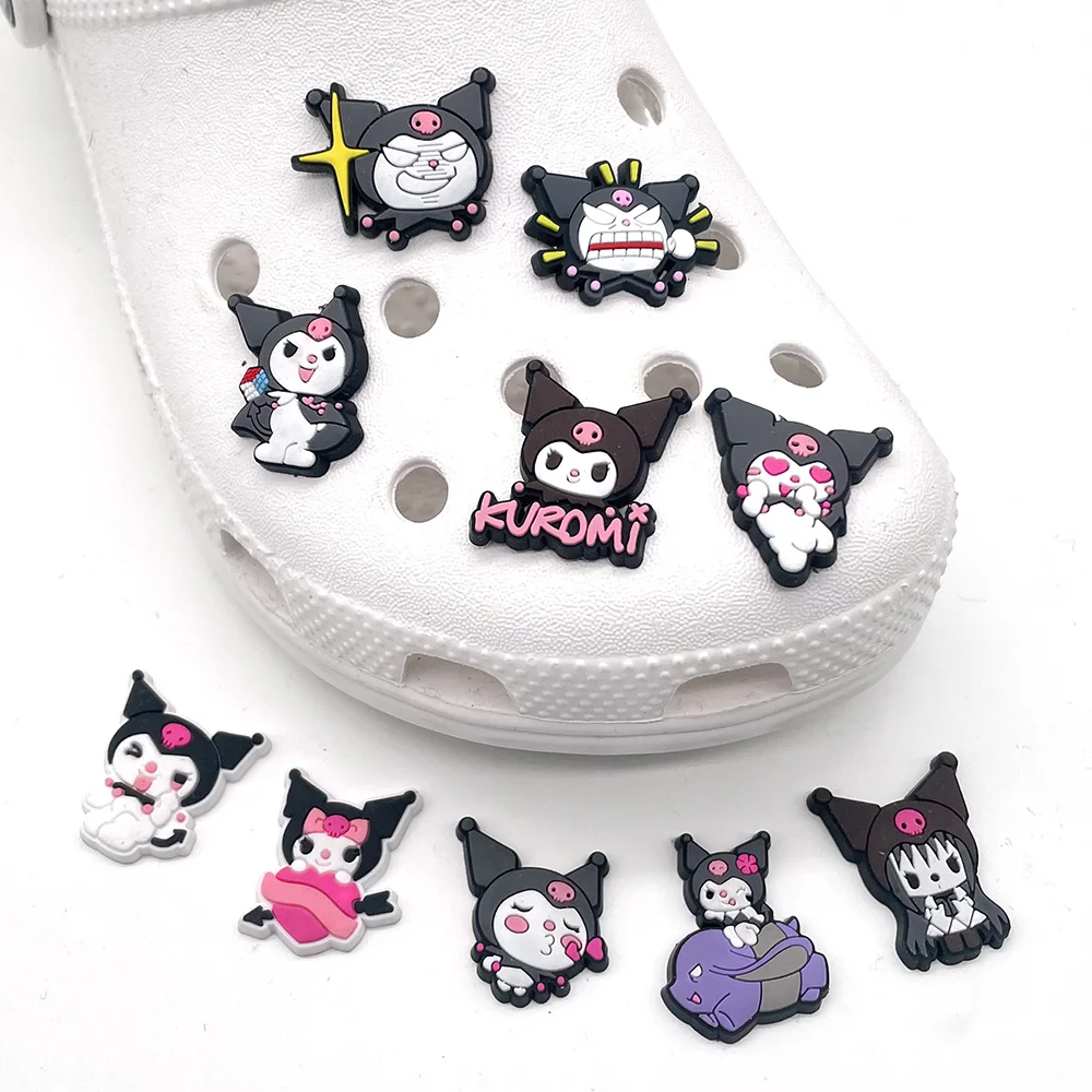 Aoger sanrio hellokitty kuromi cinnamoroll Min Melódia állítsa Félcipő charms számára clogs Félcipő kiegészítők charms számára Jóbarátok ajándékok