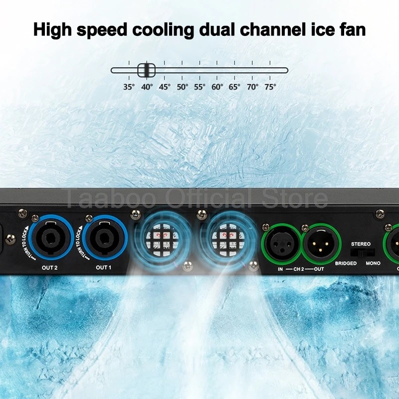 HiFi Digital Amplifier Power 350Wx2 Channel Stereo High Fidelity Sound Quality Audio Amplifier for Karaoke Performances or Bars 3