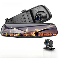 1080P Car DVR Dual Lens Car Camera  4.3 inch Video Recorder Rearview Mirror With Rear view Full HD Dash cam Auto Registrator - Image 5
