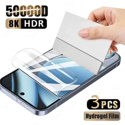 Premium 3 - Piece Hydrogel Screen Protector Set - Soft, Protective Film Cover - Hydrogel Film