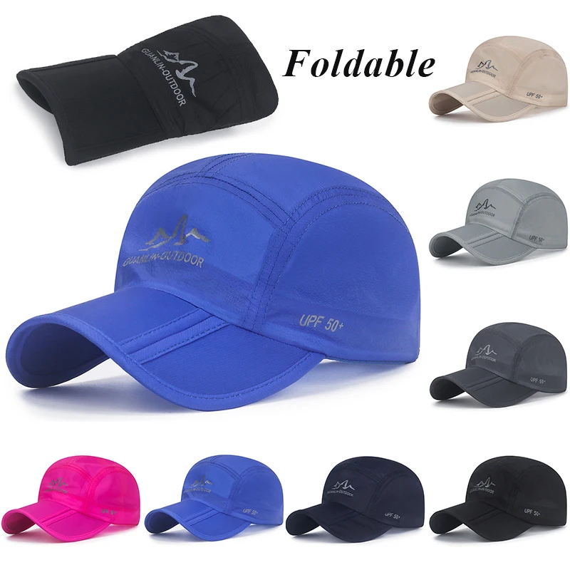 

Summer Outdoor Breathable Quick Drying Baseball Cap Men Women Snapback Sport Cap Hiking Folding Ultra-Thin Mountaineering Hats