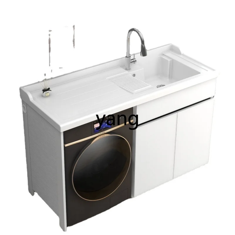 Yhl All-In-One Cabinet Alumimum Quartz Stone Basin Cabinet Balcone Roller Wash Armadio Assemlage Zone Washboard