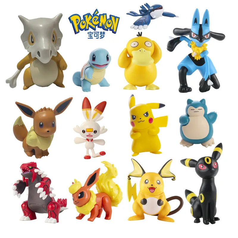 thumbnail image 2 of Nuevas figuras de acción de la película de dibujos animados de Pokémon, Pikachu, Gengar, Mewtwo, Gurado, figuras de monstruos de bolsillo, modelo de juguete, regalos de Navidad, 2 of 5
